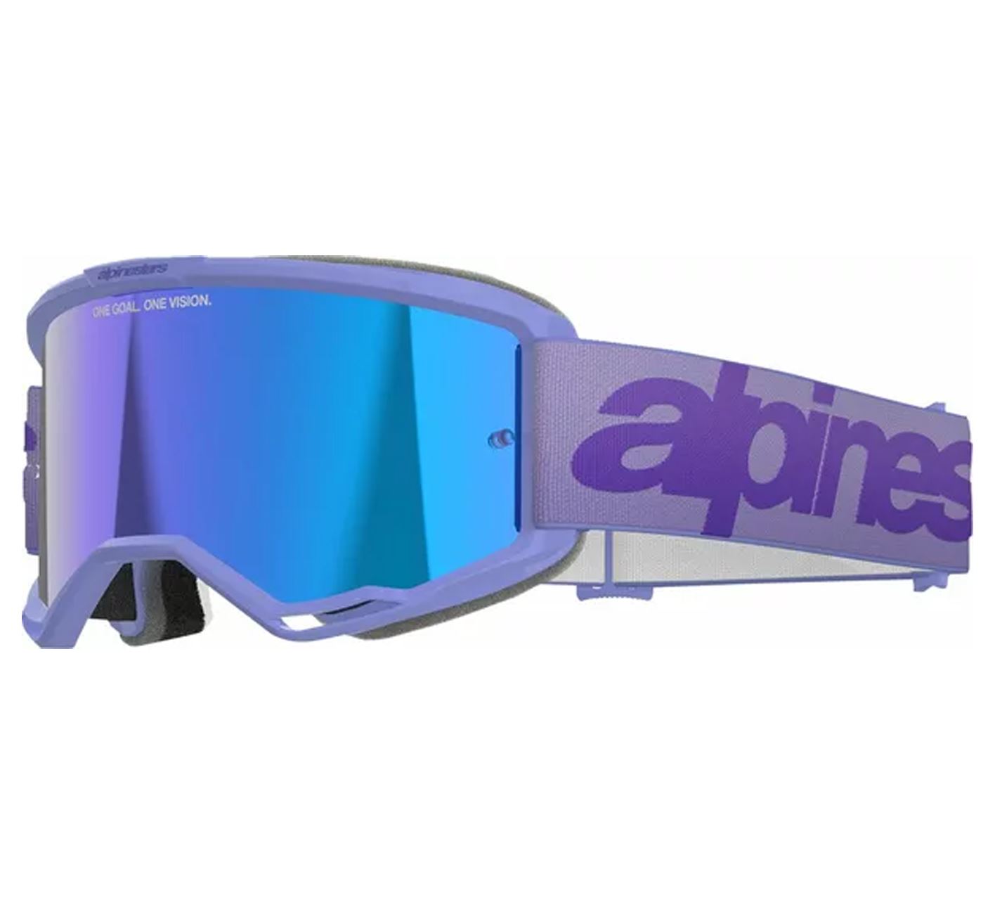 Alpinestars 2025 Goggles Vision 5 Wordmark Purple Mirror Blue